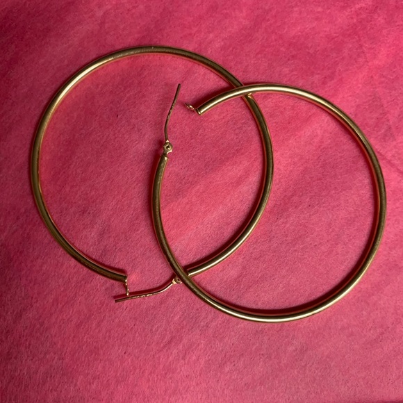 ❌SOLD❌14K Vintage Yellow Gold Hoops 💙💙 - Picture 12 of 12